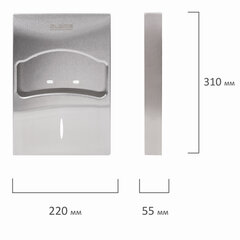 Диспенсер для покрытий на унитаз LAIMA PROFESSIONAL INOX, 1/<wbr/>4 сложения, нержавеющая сталь, матовый, 605704