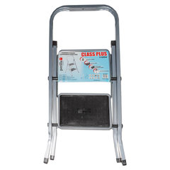 Стремянка стальная КЛАСС ПЛЮС, 2 ШИРОКИЕ СТУПЕНИ 20&times;30 см, верхняя площадка 45 см, до 120 кг, 123302