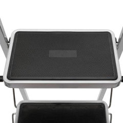 Стремянка стальная КЛАСС ПЛЮС, 2 ШИРОКИЕ СТУПЕНИ 20&times;30 см, верхняя площадка 45 см, до 120 кг, 123302