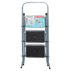 Стремянка стальная КЛАСС ПЛЮС, 3 ШИРОКИЕ СТУПЕНИ 20&times;30 см, верхняя площадка 69 см, до 120 кг, 123303