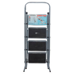 Стремянка стальная КЛАСС ПЛЮС, 4 ШИРОКИЕ СТУПЕНИ 20&times;30 см, верхняя площадка 91 см, до 120 кг, 123304