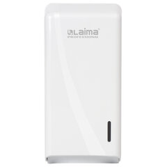 Диспенсер для туалетной бумаги листовой LAIMA PROFESSIONAL ORIGINAL (Система T3), белый, ABS-пластик, 605770