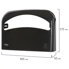 Диспенсер для покрытий на унитаз LAIMA PROFESSIONAL ORIGINAL (V1), 1/<wbr/>2 сложения, черный, 605786