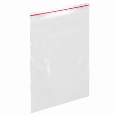 Пакеты с замком ZIP LOCK &laquo;зиплок&raquo;, комплект 100 шт., 120&times;170 мм, ПВД, толщина 35 микрон, BRAUBERG, 606212