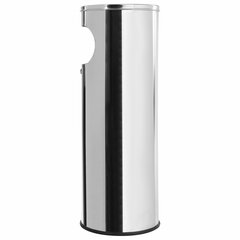 Урна с пепельницей 18 литров, 580&times;210 мм, нержавеющая сталь, зеркальная, LAIMA PROFESSIONAL, 606297