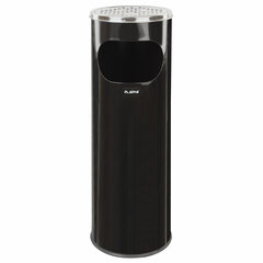 Урна с пепельницей 18 литров, 580&times;210 мм, нержавеющая сталь, черная, LAIMA PROFESSIONAL, 606298