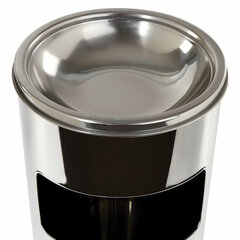 Урна с пепельницей 27 литров, 600&times;250 мм, нержавеющая сталь, зеркальная, LAIMA PROFESSIONAL, 606299