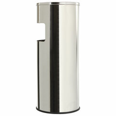 Урна с пепельницей 27 литров, 600&times;250 мм, нержавеющая сталь, зеркальная, LAIMA PROFESSIONAL, 606299