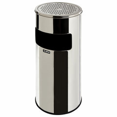 Урна с пепельницей 27 литров, 600&times;250 мм, нержавеющая сталь, зеркальная, LAIMA PROFESSIONAL, 606299