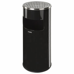 Урна с пепельницей 27 литров, 600&times;250 мм, нержавеющая сталь, черная, LAIMA PROFESSIONAL, 606300