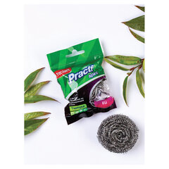 Губка (мочалка) металлическая, спиральная, 15 г, для посуды, гриля, плиты, PACLAN &laquo;Practi Spiro&raquo;