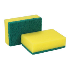 Губки бытовые для мытья посуды, КОМПЛЕКТ 3 шт., чистящий слой (абразив), PACLAN &laquo;Practi Maxi&raquo;