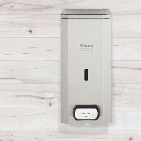 Дозатор для мыла-пены VEIRO Prof "Savona FOAM STEEL", НАЛИВНОЙ, 1,5 л, нержавеющая сталь, матовый, DJF0032CS