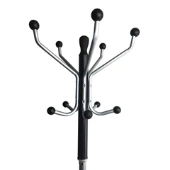 Вешалка-стойка BRABIX &laquo;CR-870&raquo; на мраморном диске, металл, 5+3 крючка, цвет коричневый, 606436