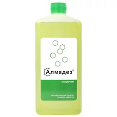 Средство дезинфицирующее 1 л, АЛМАДЕЗ, с моющим эффектом, концентрат, крышка