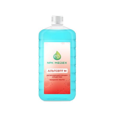 Мыло жидкое дезинфицирующее 1 л АЛЬТСЕПТ М, увлажняющее, крышка