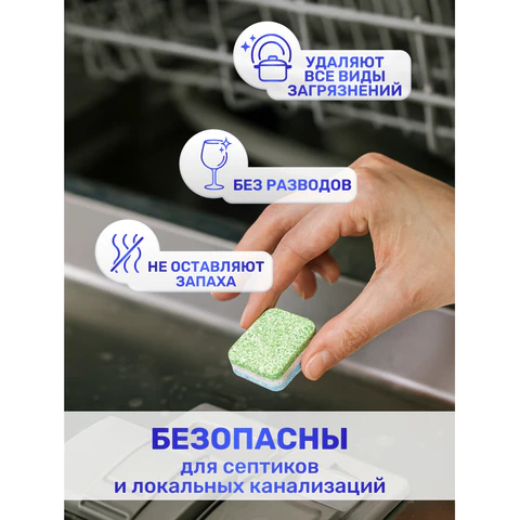 Таблетки для посудомоечных машин 60 шт. CLEAN&FRESH ALL-in-1, УТ000000338 - фото 5