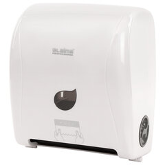 Диспенсер для полотенец в рулонах LAIMA PROFESSIONAL ECO (Система H1), механический, белый, ABS-пластик, 606550