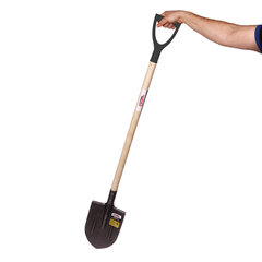 Лопата штыковая из рельсовой стали ГРАНДМАСТЕР, 21&times;36 см, высота 130 см, деревянный черенок, 606553