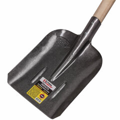Лопата совковая из рельсовой стали ГРАНДМАСТЕР, 23&times;28 см, высота 130 см, деревянный черенок, 606554