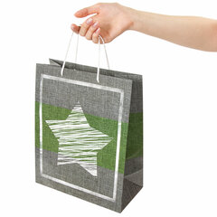 Пакет подарочный (1 штука) 26&times;13&times;32 см, ЗОЛОТАЯ СКАЗКА &laquo;Звезда&raquo;, ламинированный, 606588