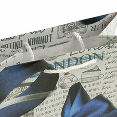 Пакет подарочный (1 штука) 18&times;10&times;23 см, ЗОЛОТАЯ СКАЗКА &laquo;Синий бант&raquo;, ламинированный, 606599