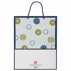 Пакет подарочный (1 штука) 26&times;13&times;32 см, ЗОЛОТАЯ СКАЗКА &laquo;Кольца и круги&raquo;, ламинированный, 606602