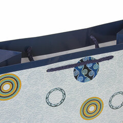 Пакет подарочный (1 штука) 26&times;13&times;32 см, ЗОЛОТАЯ СКАЗКА &laquo;Кольца и круги&raquo;, ламинированный, 606602