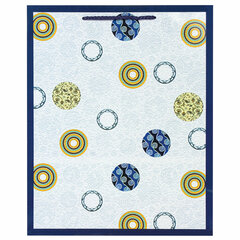 Пакет подарочный (1 штука) 26&times;13&times;32 см, ЗОЛОТАЯ СКАЗКА &laquo;Кольца и круги&raquo;, ламинированный, 606602