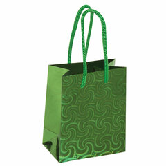 Пакет подарочный (1 штука) 11&times;6&times;15 см, ЗОЛОТАЯ СКАЗКА голография, ассорти 4 цвета, 606605