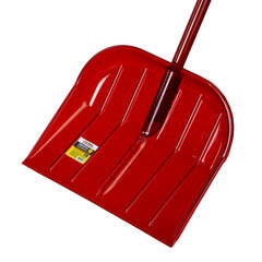 Лопата снеговая 44&times;38 см &laquo;ПОЛИКАРБОНАТ&raquo; ГРАНДМАСТЕР, ПРОЧНАЯ, алюминиевый черенок с V-ручкой 130 см, цвет красный, 606625