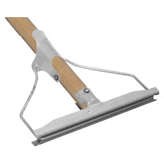 Швабра для пола с металлическим зажимом, деревянный черенок 120 см, рабочая часть 20 см