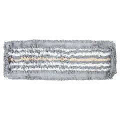 Насадка МОП плоская для швабры/<wbr/>держателя 40 см, ТИП У/<wbr/>К, хлопок/<wbr/>микрофибра, СЕРАЯ, LAIMA EXPERT, 606629