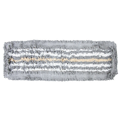 Насадка МОП плоская для швабры/держателя 40 см, ТИП У/К, хлопок/микрофибра, СЕРАЯ, LAIMA EXPERT, 606629