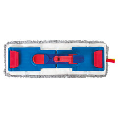 Насадка МОП плоская для швабры/<wbr/>держателя 40 см, ТИП У/<wbr/>К, хлопок/<wbr/>микрофибра, СЕРАЯ, LAIMA EXPERT, 606629