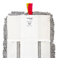 Насадка МОП плоская для швабры/<wbr/>держателя 40 см, ТИП У/<wbr/>К, хлопок/<wbr/>микрофибра, СЕРАЯ, LAIMA EXPERT, 606629