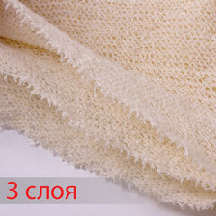 Тряпка для пола 60&times;80 см, трехслойная, нитепрошивная (НЕТКОЛ), 360 г/<wbr/>м<sup>2</sup>, светлая, 100% хлопок, LAIMA, 606632