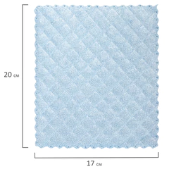 Салфетки из МИКРОФИБРЫ ГУБЧАТЫЕ 17&times;20 см, КОМПЛЕКТ 3 шт., 3 слоя, ассорти, 440 г/<wbr/>м<sup>2</sup>, LAIMA, 606657