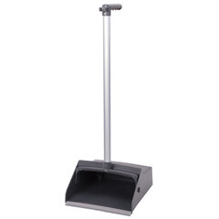 Совок для мусора КОМПЛЕКТ щетка + 2 рукоятки по 80 см, БОЛЬШОЙ улица / офис / дом, серый LAIMA PROFESSIONAL, 606663