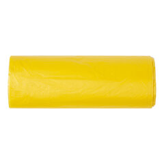 Мешки для раздельного сбора мусора 60 л желтые в рулоне 20 шт., ПНД 10 мкм, 58&times;68 см, LAIMA, 606701