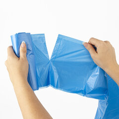 Мешки для раздельного сбора мусора 60 л синие в рулоне 20 шт., ПНД 10 мкм, 58&times;68 см, LAIMA, 606703