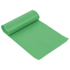 Мешки для раздельного сбора мусора 60 л зеленые в рулоне 20 шт., ПНД 10 мкм, 58&times;68 см, LAIMA, 606704