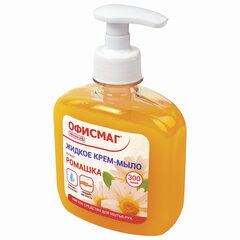 Мыло-крем жидкое 300 г ОФИСМАГ, &laquo;Ромашка&raquo;, дозатор, 606783