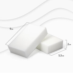 Губка-ластик МЕЛАМИНОВАЯ для удаления пятен, для чистки кухни, уборки, обуви, 9&times;5,5&times;2 см, КОМПЛЕКТ 5 шт., колорбокс, LAIMA, 606891