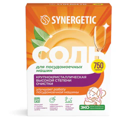Соль от накипи в посудомоечных машинах 750 г SYNERGETIC