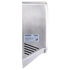 Сушилка для рук ВЫСОКОСКОРОСТНАЯ АНТИВАНДАЛЬНАЯ SONNEN K2022A, 1300 Вт, 150 м/<wbr/>с, IPX1, 72 дБ, нержавеющая сталь, 607191