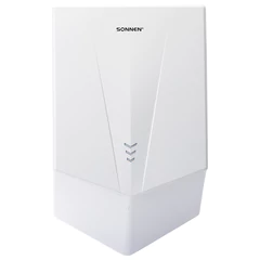 Сушилка для рук ВЫСОКОСКОРОСТНАЯ SONNEN K2022B, 1300 Вт, 150 м/<wbr/>с, IPX1, 72 дБ, белая, пластиковый корпус, 607192