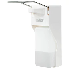 Дозатор локтевой для антисептика и мыла УНИВЕРСАЛЬНЫЙ, с еврофлаконом 1 л, LAIMA, ABS-пластик, 607326