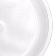 Одноразовые тарелки десертные, КОМПЛЕКТ 100 шт., пластик, d=165 мм, СТАНДАРТ, белые, ПП, холодное/<wbr/>горячее, LAIMA, 607388