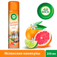 Освежитель воздуха аэрозольный 290 мл, AIRWICK "Испанские каникулы" – "Грейпфрут и цветущий лайм", 93107